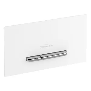 Villeroy And Boch Viconnect E300 Flush Plate, White, Chrome Button by Villeroy & Boch, a Toilets & Bidets for sale on Style Sourcebook