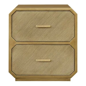 Anderson 2 Drawer Bedside Table - Antique Gold by CAFE Lighting & Living, a Bedside Tables for sale on Style Sourcebook