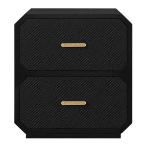 Anderson 2 Drawer Bedside Table - Black by CAFE Lighting & Living, a Bedside Tables for sale on Style Sourcebook