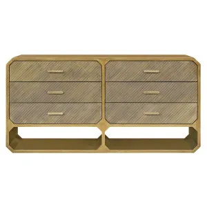 Anderson 6 Drawer Chest - Antique Gold by CAFE Lighting & Living, a Dressers & Chests of Drawers for sale on Style Sourcebook