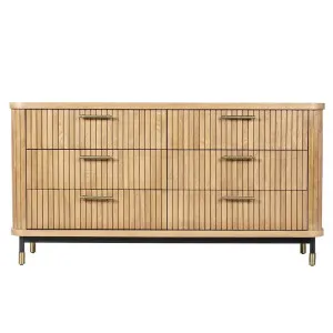 Sophia Oak 6 Drawer Chest - Natural by CAFE Lighting & Living, a Dressers & Chests of Drawers for sale on Style Sourcebook