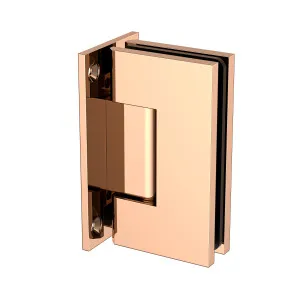 Boston Heavy Duty Large Wall to Glass Hinge with T Type Mounting Plate -Polished Rose Gold by Estelle, a Bathroom Fixtures for sale on Style Sourcebook