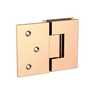 Boston Wall to Glass Hinge with 180 Degree Type Mounting Plate - Polished Rose Gold by Estelle, a Bathroom Fixtures for sale on Style Sourcebook