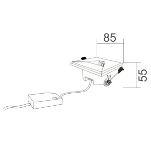 CLA Minimalist Square Recessed Tricolour LED Step Light White by Compact Lamps Australia, a Wall Lighting for sale on Style Sourcebook