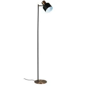Oriel Lighting Ari Mid Century Floor Lamp with Adjustable Head and Sleek Metal Finish Brushed Copper by Oriel Lighting, a Lamps for sale on Style Sourcebook