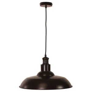 Oriel Lighting Slater Classic Metal Pendant with Wide Industrial Shade Oil Rubbed Bronze by Oriel Lighting, a Pendant Lighting for sale on Style Sourcebook