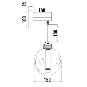 Vencha Meteor Sculptural Glass Orb LED Wall Sconce Gold by Vencha, a Wall Lighting for sale on Style Sourcebook