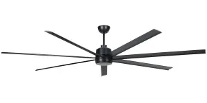 Eglo Tourbillion Pro 100" DC Smart Ceiling Fan with Remote for Large Spaces Black by Eglo, a Ceiling Fans for sale on Style Sourcebook