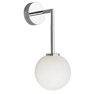 Lighting Republic Orb Long Arm Medium Wall Light with Opal Glass Shade Chrome by Lighting Republic, a Wall Lighting for sale on Style Sourcebook