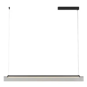 Lighting Republic Edge Ribbed Glass Linear LED Pendant with Iron Accent Clear by Lighting Republic, a Pendant Lighting for sale on Style Sourcebook