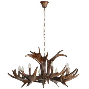 Oriel Ramure Antler-Inspired 8 Light Pendant with Hand-Painted Finish Natural by Oriel Lighting, a Pendant Lighting for sale on Style Sourcebook