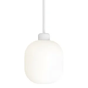 Lighting Republic Parlour Lite Curve Glass Pendant with Textured White Suspension Opal by Lighting Republic, a Pendant Lighting for sale on Style Sourcebook