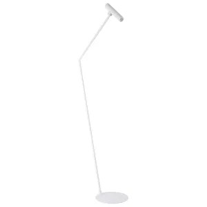 Eglo Almudaina Minimalist Steel LED Floor Lamp with Adjustable Head White by Eglo, a Lamps for sale on Style Sourcebook