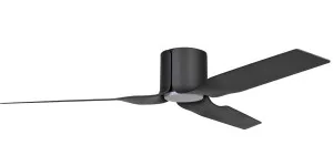 Fanco Flow 52" Low Profile DC Ceiling Fan with LED Light and Remote Black by Fanco, a Ceiling Fans for sale on Style Sourcebook