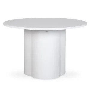 Cece 120cm Round Dining Table in White by Luxo Furniture, a Dining Tables for sale on Style Sourcebook
