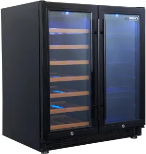 Husky Vino Pro 31 Bottle Dual Door Wine Storage Cabinet Black HUS-WC66B-BK-ZY by Husky, a Refrigerators, Freezers for sale on Style Sourcebook