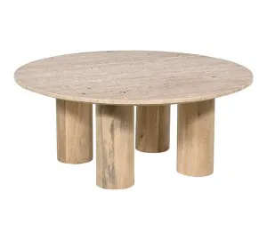 Adara Coffee Table Travertine & Mango Wood by James Lane, a Coffee Table for sale on Style Sourcebook