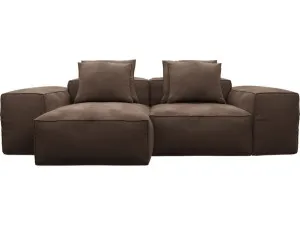 Riley Muse Chocolate Modular Sofa - 2 Seater Chaise by James Lane, a Sofas for sale on Style Sourcebook