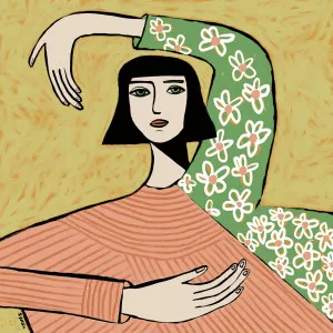 Daisies and Stripes by Gioia Wall Art, a Prints for sale on Style Sourcebook