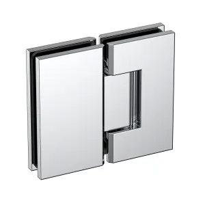 Extra Heavy Duty Large Glass to Glass 180 Degree Inline Hinge - Polished Nickel by Estelle, a Bathroom Fixtures for sale on Style Sourcebook