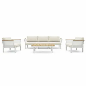 Sierra 5-Seater Outdoor Lounge Set in Beige by Luxo Outdoors, a Outdoor Sofas for sale on Style Sourcebook