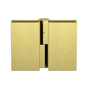 Boston Heavy Duty Glass to Glass Left Hand Bifold Hinge Brushed Brass by Estelle, a Bathroom Fixtures for sale on Style Sourcebook