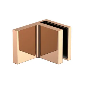 Stealth Wall to Glass 90 Degree Clamp with Leg and Cover Plate - Polished Rose Gold by Estelle, a Bathroom Fixtures for sale on Style Sourcebook