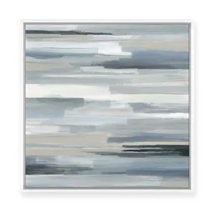Misty Horizons in Quiet Grays | Framed Canvas by ARTHOUSEco, a Painted Canvases for sale on Style Sourcebook