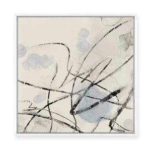 Ink Trails on Soft Blue Mist II | Framed Canvas by ARTHOUSEco, a Painted Canvases for sale on Style Sourcebook