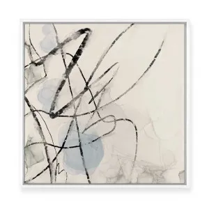 Ink Trails on Soft Blue Mist I | Framed Canvas by ARTHOUSEco, a Painted Canvases for sale on Style Sourcebook