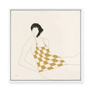 Sun in Squares | Square | Framed Canvas by ARTHOUSEco, a Painted Canvases for sale on Style Sourcebook