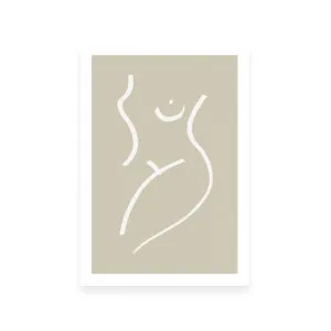 Body Sketch Sand by ARTHOUSEco Luxe, a Prints for sale on Style Sourcebook