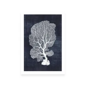 Sea Fan 1 | Navy by ARTHOUSEco Luxe, a Prints for sale on Style Sourcebook