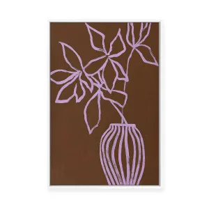 Lilac Umber | Framed Canvas by Design Fabrikken, a Painted Canvases for sale on Style Sourcebook