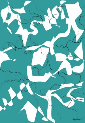 Scribble Green by Greg Natale, a Prints for sale on Style Sourcebook