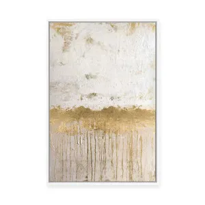Gold Spill I | Framed Canvas by Luxe Canvas, a Painted Canvases for sale on Style Sourcebook