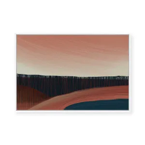 Serene Dusk Horizon | Framed Canvas by Mansi Saxena, a Painted Canvases for sale on Style Sourcebook