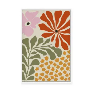 Mid Century Blossom | Framed Canvas by Miho Art Studio, a Painted Canvases for sale on Style Sourcebook