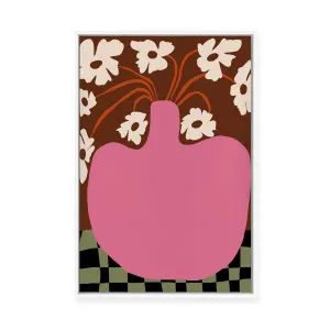 Big Pot with Flower | Framed Canvas by Miho Art Studio, a Painted Canvases for sale on Style Sourcebook
