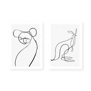 Koala & Kangaroo (PAIR) for WIRES | Fine Art Print | Peytil by PEYTIL, a Prints for sale on Style Sourcebook