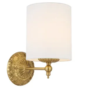 Telbix Argos Contemporary Wall Light with Antique Gold Detailing Ivory by Telbix, a Wall Lighting for sale on Style Sourcebook