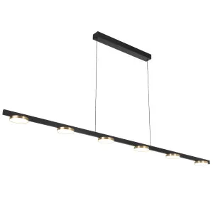 Telbix Fordo Contemporary 1800mm LED Linear Pendant Black by Telbix, a Lighting for sale on Style Sourcebook