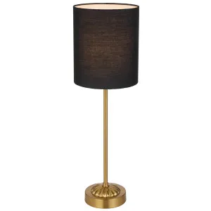 Telbix Argos Contemporary Table Lamp with Antique Gold Detailing Black by Telbix, a Lamps for sale on Style Sourcebook