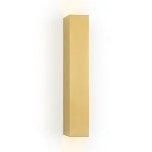 Telbix Ryland Aluminium Rectangle Up/Down Outdoor LED Wall Light Brass by Telbix, a Outdoor Lighting for sale on Style Sourcebook