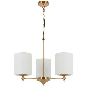 Telbix? Argos Contemporary 3 Light Pendant with Antique Gold Detailing Ivory by Telbix, a Lighting for sale on Style Sourcebook