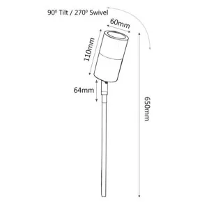 CLA Single Weatherproof Spike Light with Adjustable Head Polished Brass by Compact Lamps Australia, a Outdoor Lighting for sale on Style Sourcebook