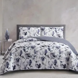 Morgan and Reid Midnight Orchid Cloudy Coverlet Set by null, a Quilt Covers for sale on Style Sourcebook