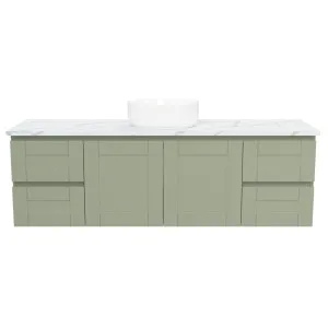 Victoria Vanity 1500mm Centre WG Basin SilkSurface AC Top Wall hung by Timberline, a Vanities for sale on Style Sourcebook