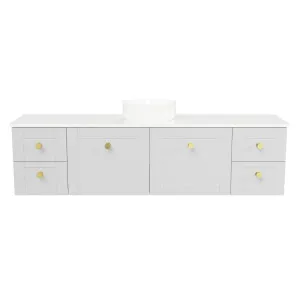 Victoria Vanity 1800mm Centre WG Basin SilkSurface AC Top Wall hung by Timberline, a Vanities for sale on Style Sourcebook