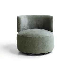 Halo Swivel Accent Chair, Plush Olive Green, by Lounge Lovers by Lounge Lovers, a Chairs for sale on Style Sourcebook